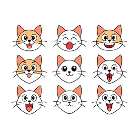 简单猫不同情绪状态的组合