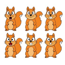 松鼠不同情绪状态的组合