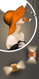 新中式美女装饰画