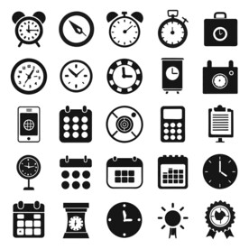 日历钟表图标组图