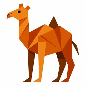 折纸设计的骆驼