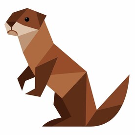 折纸设计的水獭