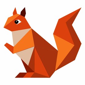 折纸设计的松鼠