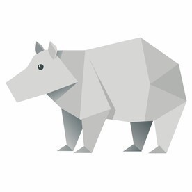 折纸设计的河马