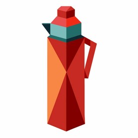 折纸设计的热水瓶