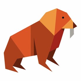 折纸设计的海象