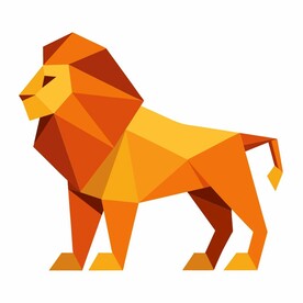 折纸设计的狮子