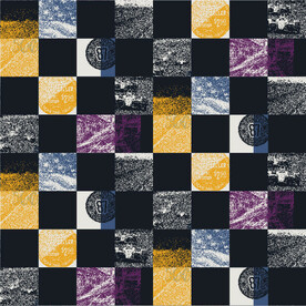 复古街潮四方连续图案印花设计