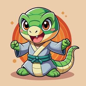 穿白色战斗服的拟人蛇