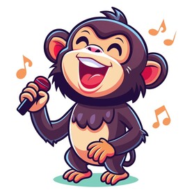 正在唱歌的猩猩