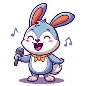 正在唱歌的兔子