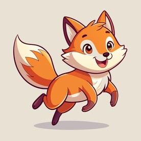 奔跑状态的狐狸