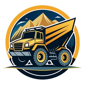 细节丰富的自卸车 Logo 设