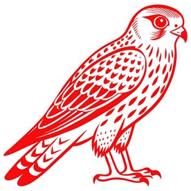 剪纸风格的红隼