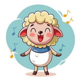 正在唱歌的绵羊