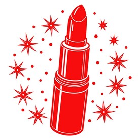 剪纸风格的口红