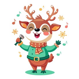 正在唱歌的驯鹿