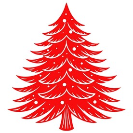 剪纸风格的松树