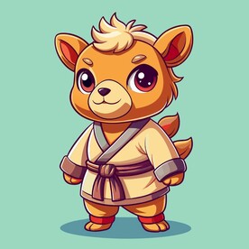 穿白色战斗服的拟人骆驼