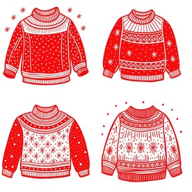 剪纸风格的毛衣组图