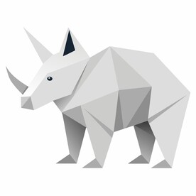 折纸设计的犀牛