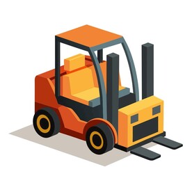 透视角度的铲车