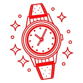 剪纸风格的手表
