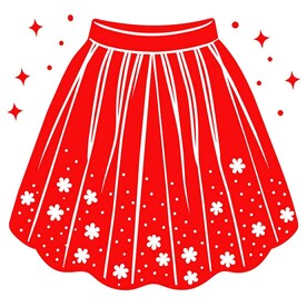 剪纸风格的裙子