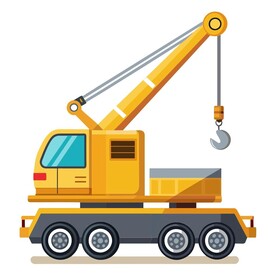 拟真风格的吊车侧视图