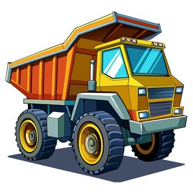 细节丰富的自卸车 