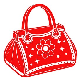 剪纸风格的手提包