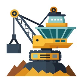 大型挖矿机图标