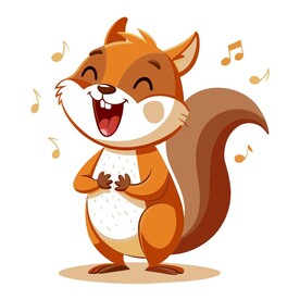 正在唱歌的松鼠
