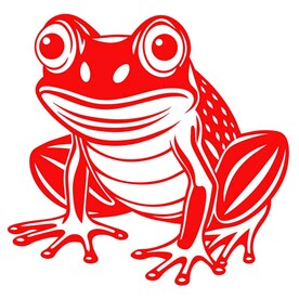 剪纸风格的青蛙