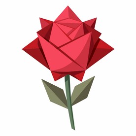 折纸设计的玫瑰