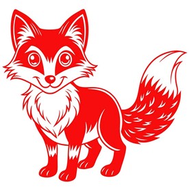 剪纸风格的狐狸