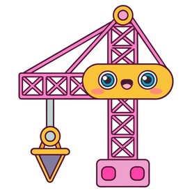 可爱风格的塔吊