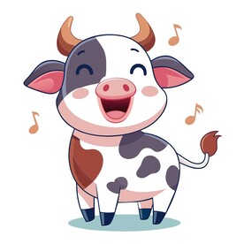 正在唱歌的奶牛