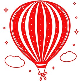 剪纸风格的气球