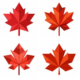 折纸设计的枫叶组图