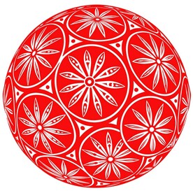 剪纸风格的装饰球