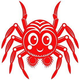 剪纸风格的蜘蛛