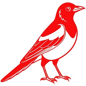 剪纸风格的喜鹊