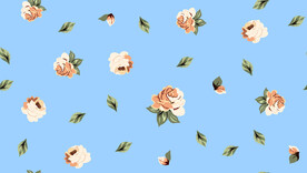 无缝   乱花 手绘花   