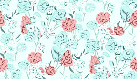 无缝   乱花 手绘花   