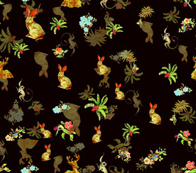 无缝   乱花 手绘花    