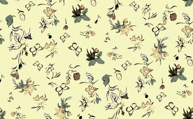 小碎花 无缝   乱花 手绘花