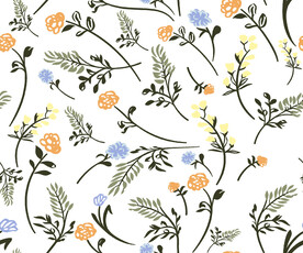 无缝   乱花 手绘花    