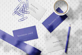 卡片名片海报纸袋文创贴图样机