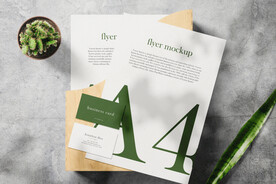 卡片名片海报纸袋文创贴图样机